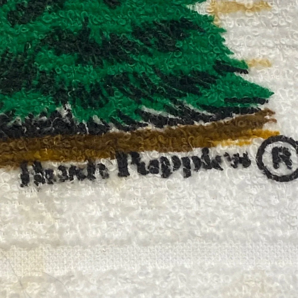 Cannon Christmas Kitchen Towel Set White Good Hush Puppies Basset Hound Tree